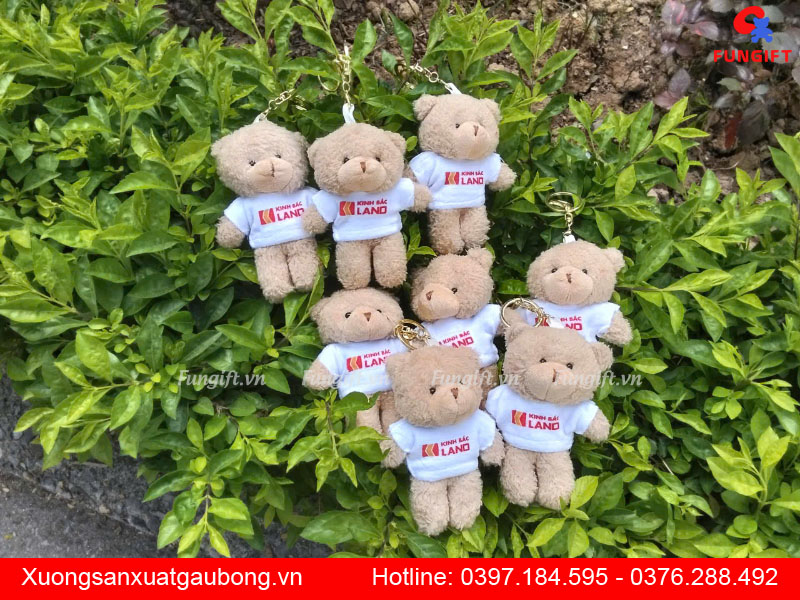 Móc khóa gấu bông in số lượng lớn