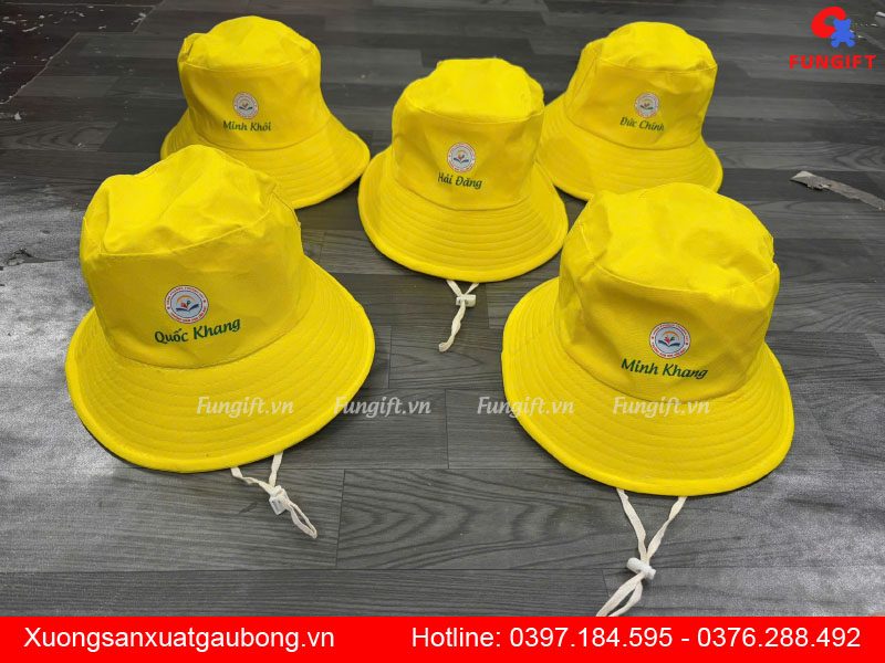 Mũ tai bèo trẻ em in tên bé