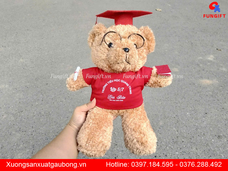 Sản xuất gấu bông in tên tại xưởng