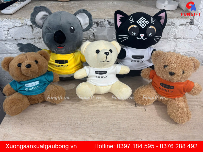 Xưởng in thú bông mix hoạt hình dễ thương