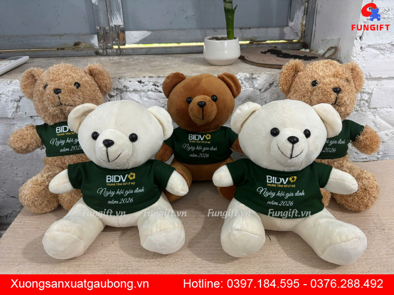 Gấu bông in logo theo yêu cầu