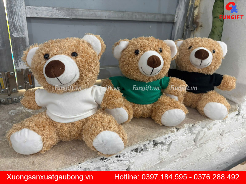 Gấu bông teddy mồm trắng