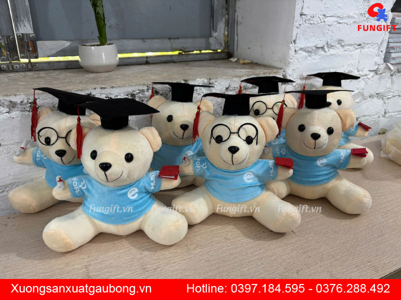 Gấu tốt nghiệp giá rẻ in logo