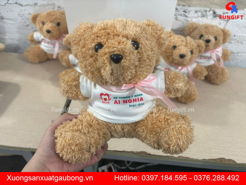 Gia công sản xuất gấu bông, thú bông in logo theo yêu cầu