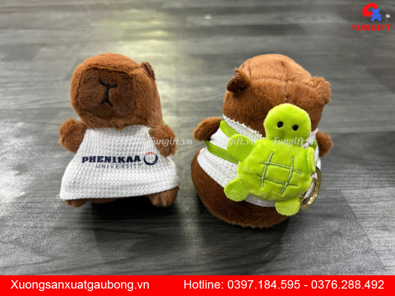 Móc khoá gấu bông capybara làm quà tặng