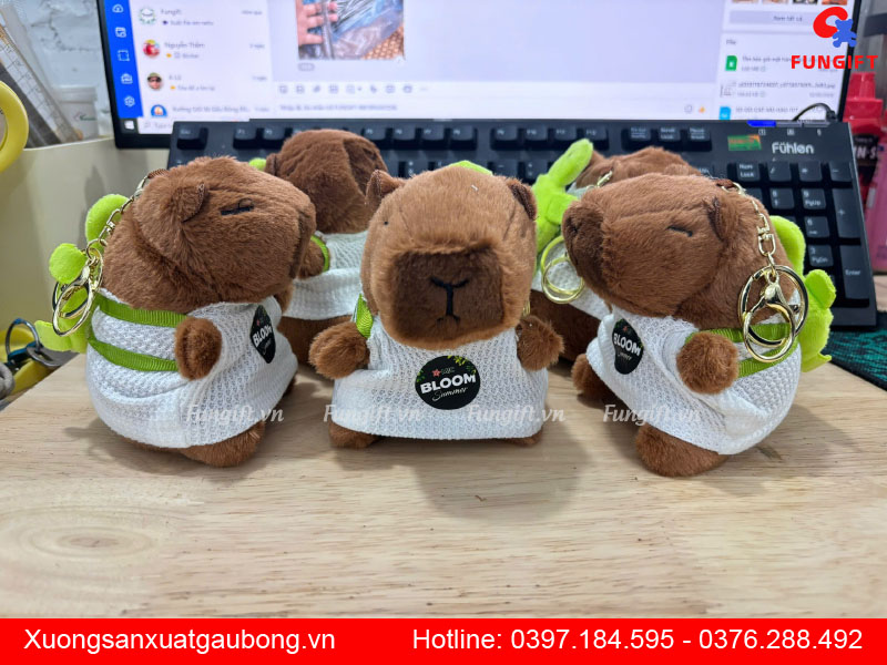 Móc khoá gấu bông capybara