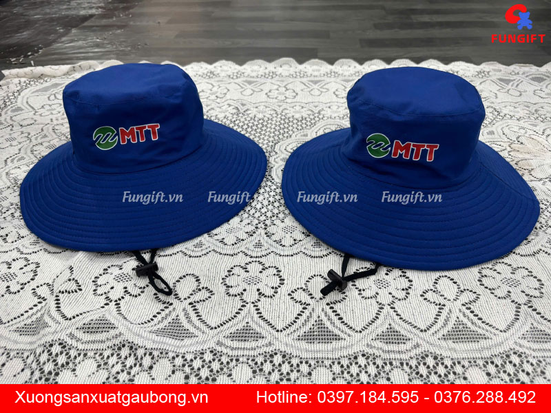 Mũ tai bèo vành rộng người lớn in logo làm quà tặng