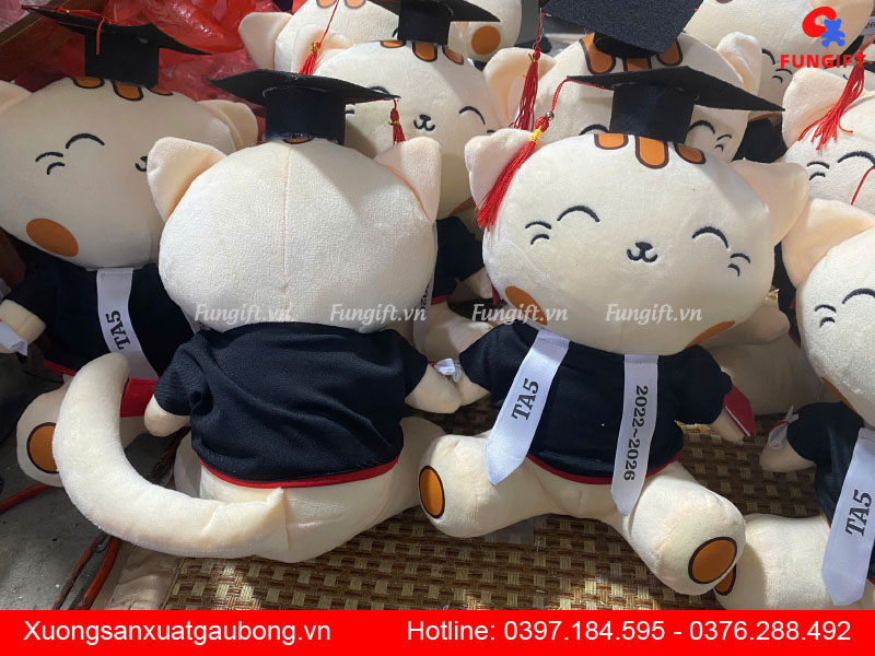 Xưởng gấu bông tốt nghiệp Hà Nội giá gốc in logo