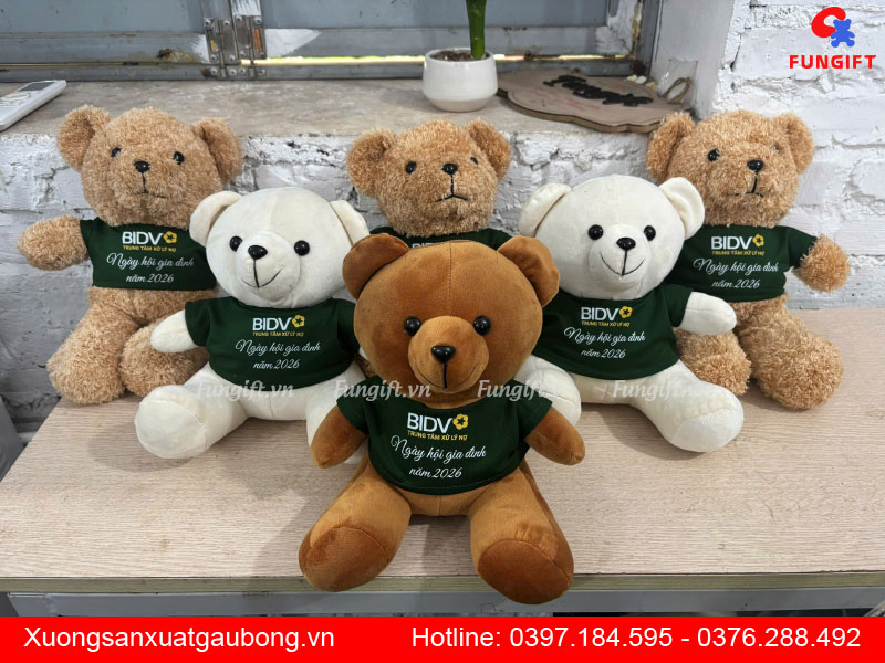 Xưởng sản xuất gấu bông in logo