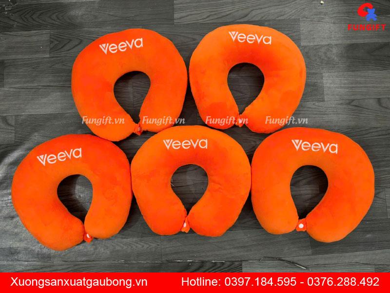 Xưởng sản xuất gối cổ, gối chữ U in ấn theo yêu cầu