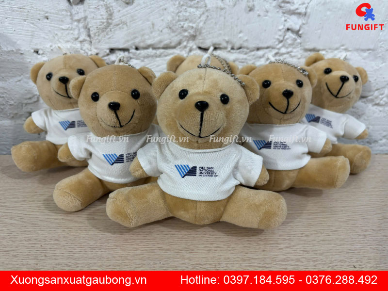 Đặt in gấu bông móc khóa số lượng lớn