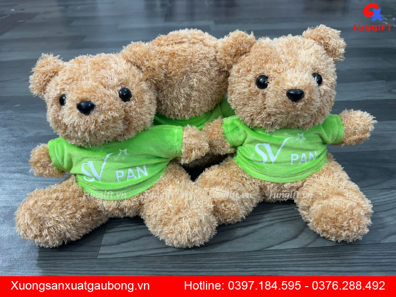 Gấu bông 20cm in logo công ty