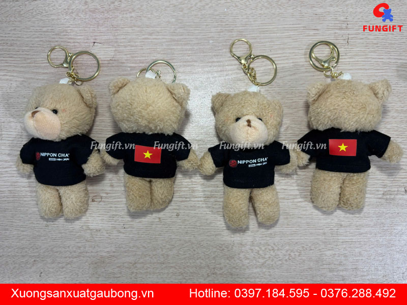 In móc khóa gấu bông theo yêu cầu