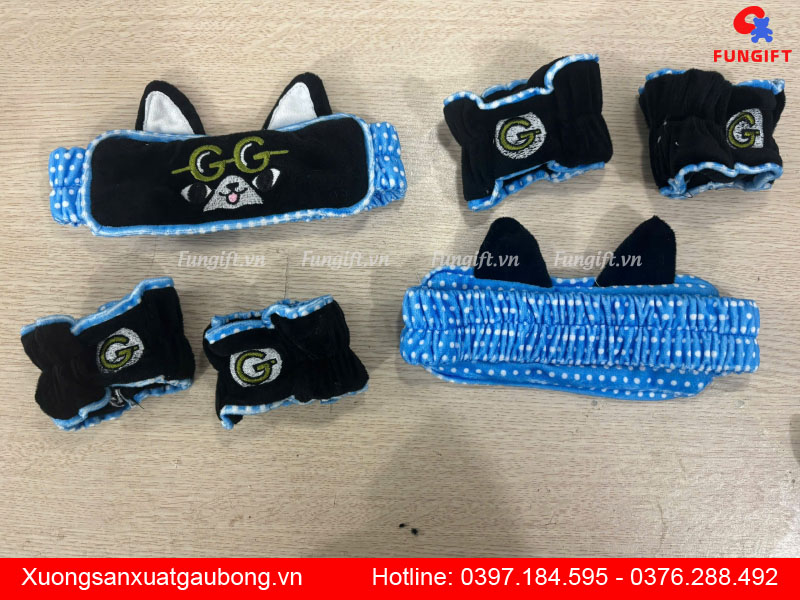 Mẫu băng đô đầu và tay thêu theo yêu cầu