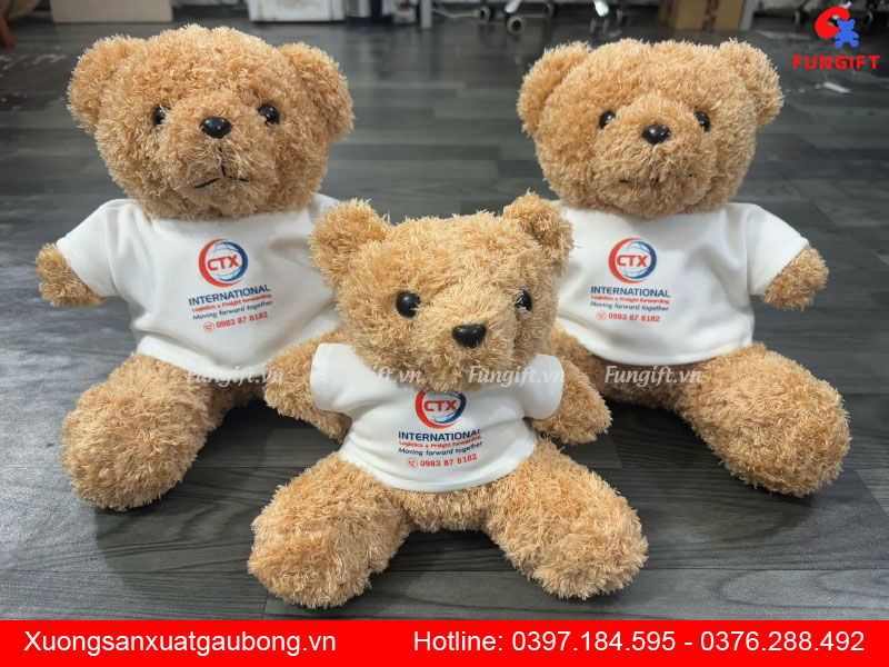 Gấu bông in logo Hà Nội