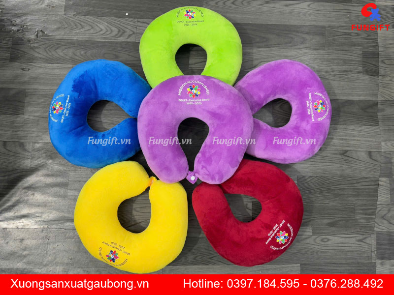 Gối du lịch chữ U quà tặng doanh nghiệp đa dạng màu