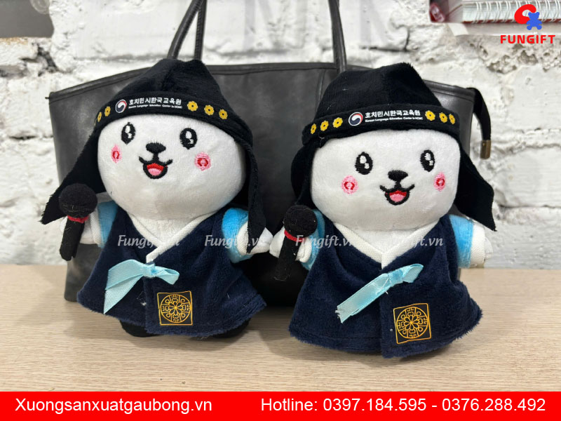 Làm gấu bông móc chìa khoá theo yêu cầu