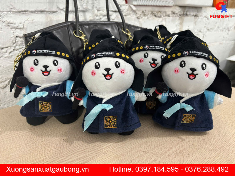 Làm móc khoá gấu bông theo yêu cầu