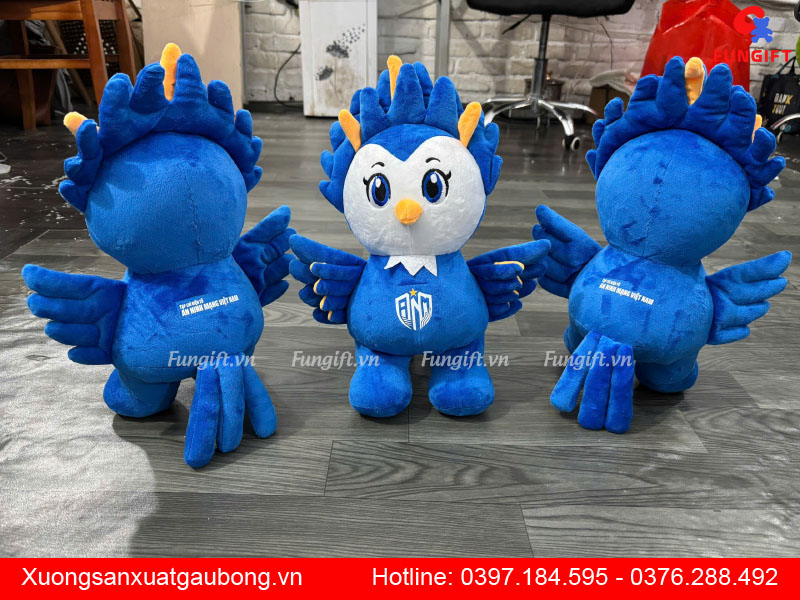 300 linh vật chim nhồi bông sản xuất in logo