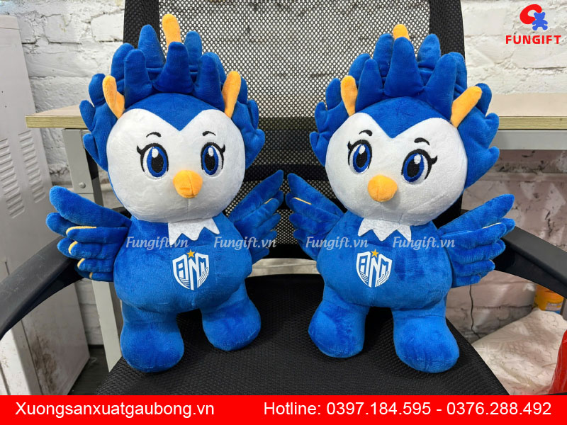 Đặt hàng gấu chim linh vật in tên