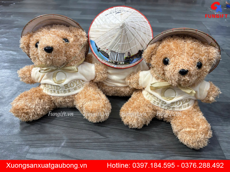 In gấu bông đội nón lá số lượng lớn