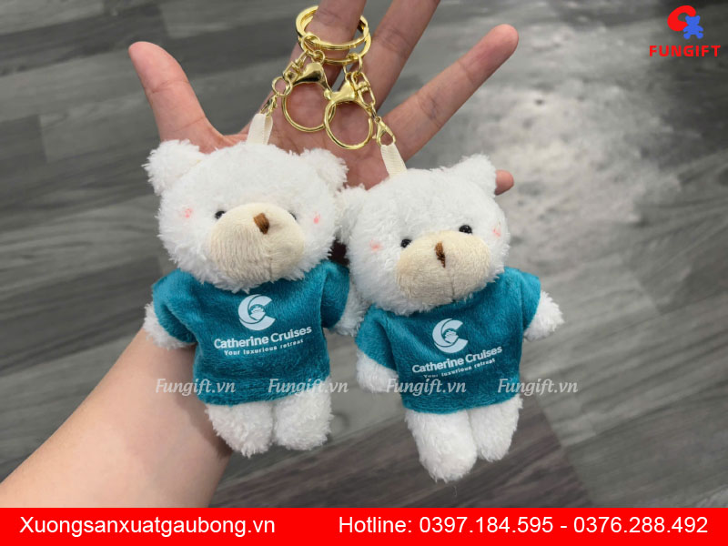 In gấu móc khóa theo yêu cầu