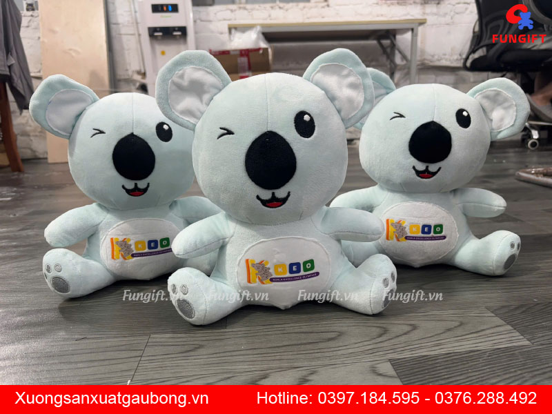 Linh vật gấu koala sản xuất in logo