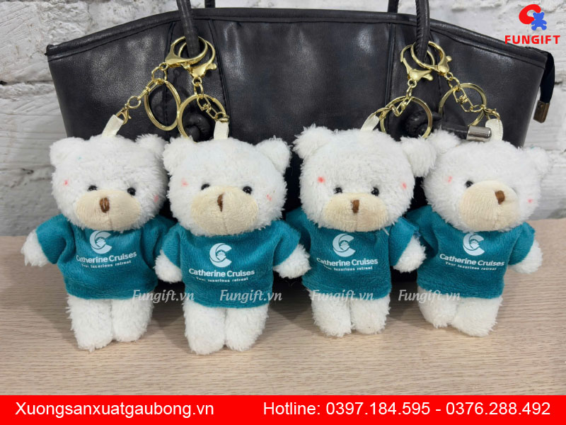 Phụ kiện gấu móc khóa in logo