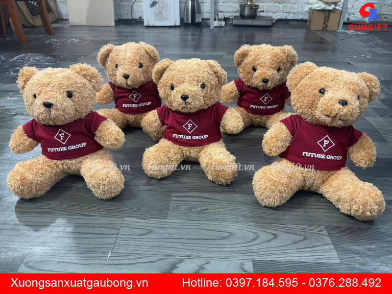 Sản xuất gấu bông số lượng lớn in logo