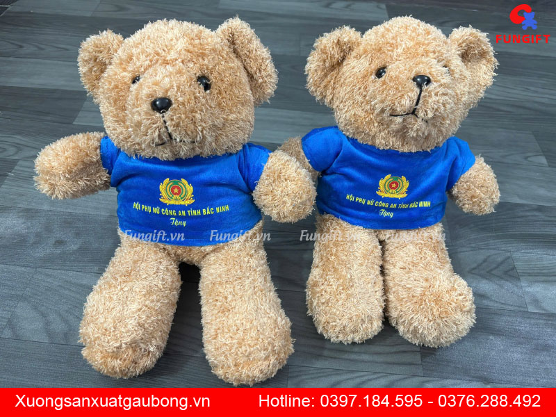 Sản xuất gấu in logo theo yêu cầu