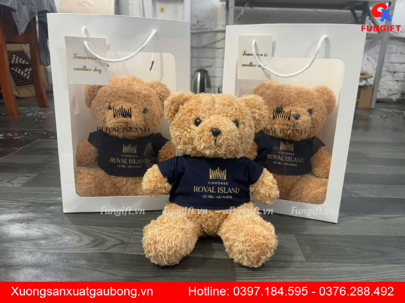 Xưởng in gấu bông kèm túi giấy Hà Nội