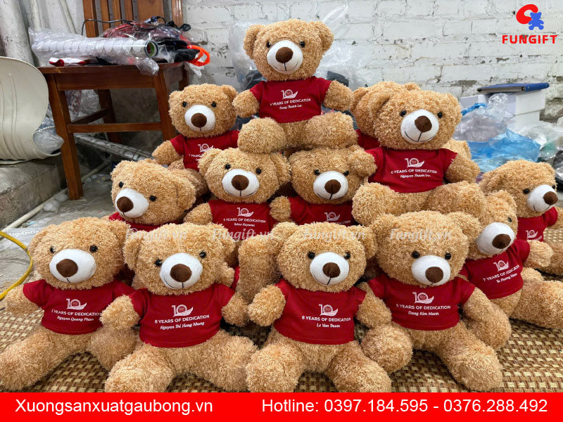 Gấu bông in logo Hà Nội