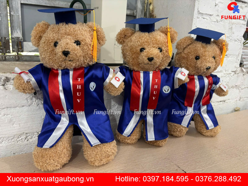 Gấu bông mặc áo cử nhân tốt nghiệp