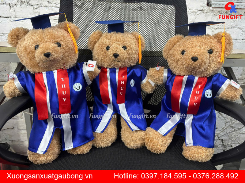 Gấu bông tốt nghiệp giá rẻ in logo