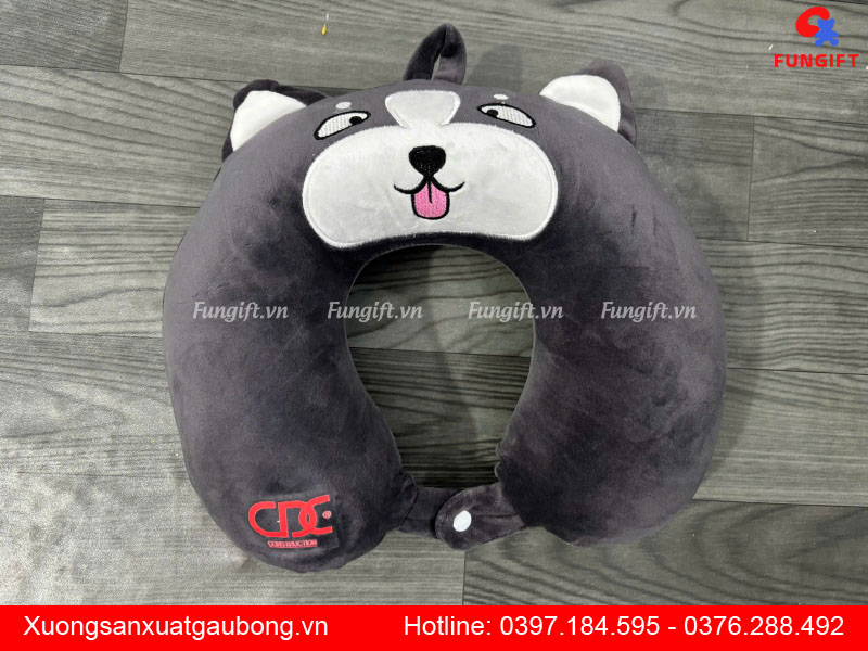 Gối cao su non hình thú in logo