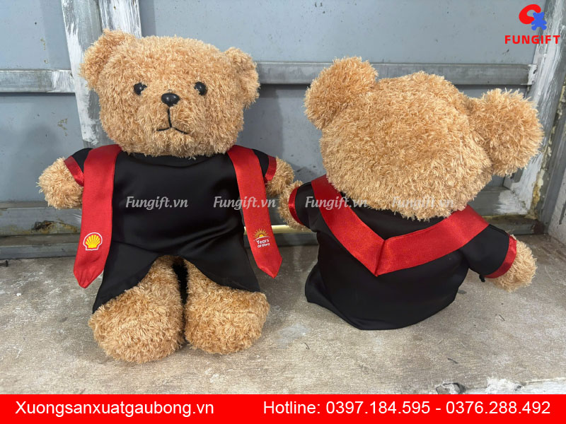 Quà tặng gấu bông tốt nghiệp in logo theo yêu cầu
