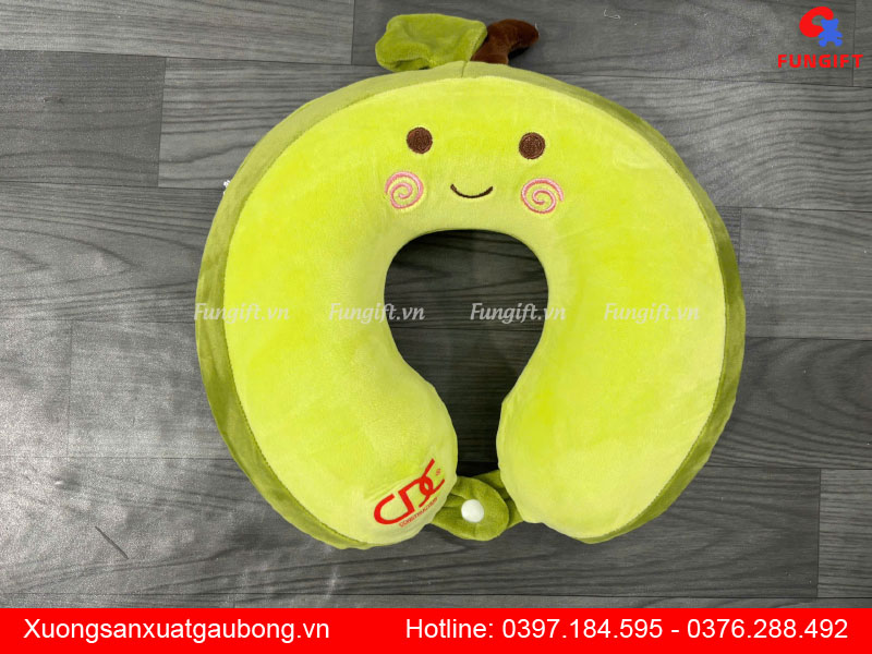 Xưởng sản xuất gối kê cổ chữ U in thêu logo theo yêu cầu