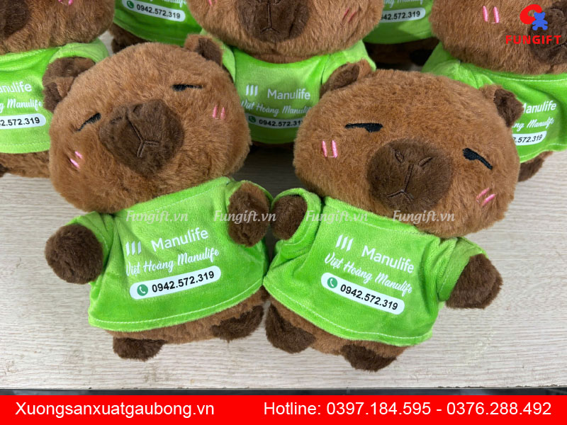 Dịch vụ in logo lên gấu bông capybara