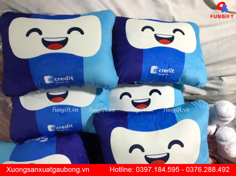 Mẫu gối vuông nhồi bông in theo yêu cầu