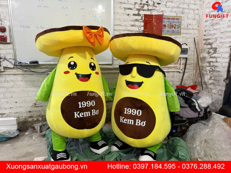Sản xuất gấu bơ trưng bày in tên