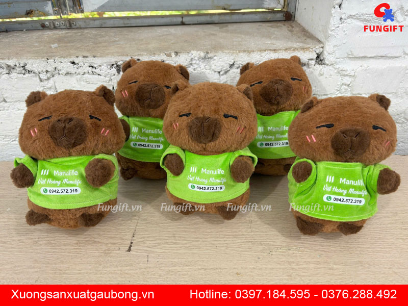 Xưởng in gấu bông capybara Hà Nội