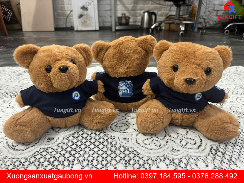 Gấu bông in logo theo yêu cầu quà tặng doanh nghiệp