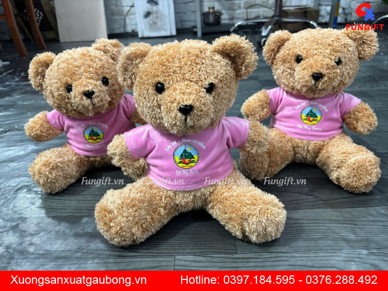 Gấu bông in tên làm quà tặng học sinh