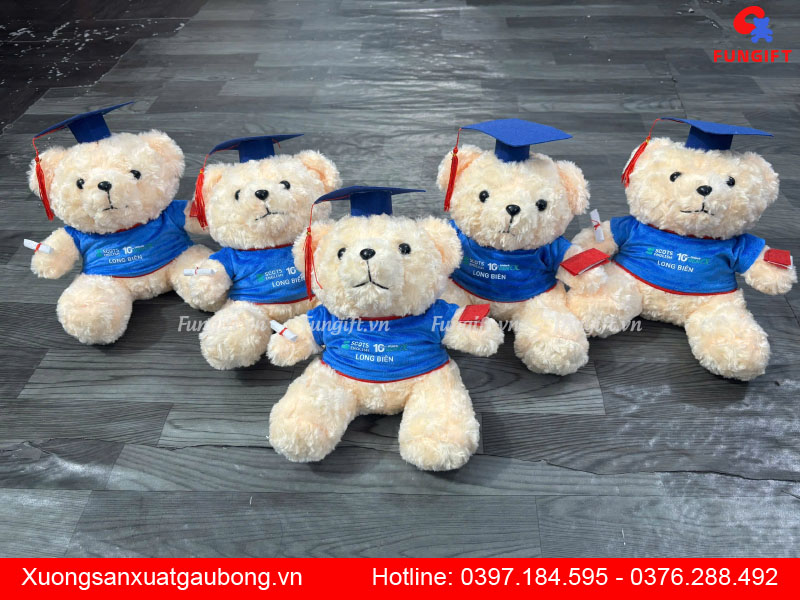 Gấu in theo yêu cầu cho trung tâm tiếng anh