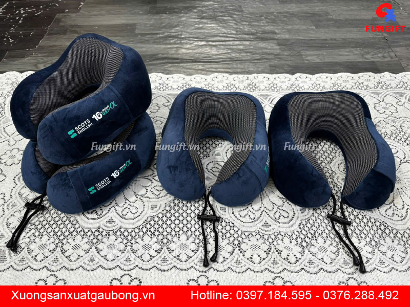 Gối chữ U giá rẻ in logo tại xưởng