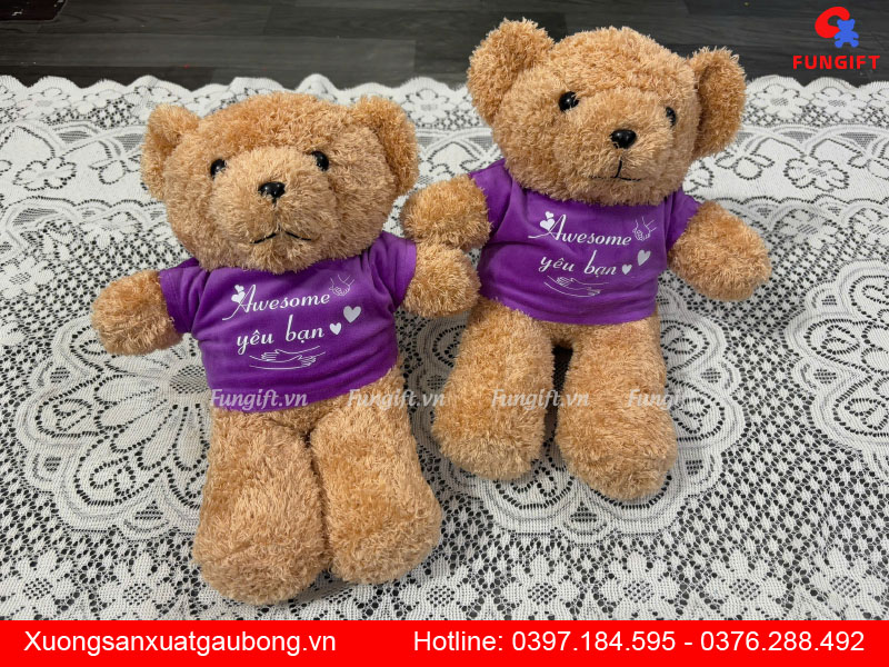 Gấu bông in logo theo yêu cầu
