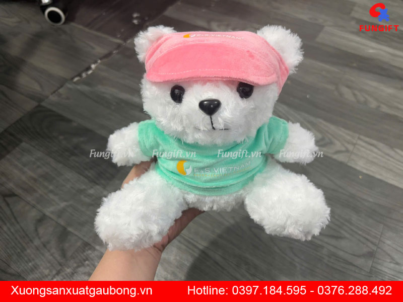 Gấu bông in logo theo yêu cầu làm quà tặng