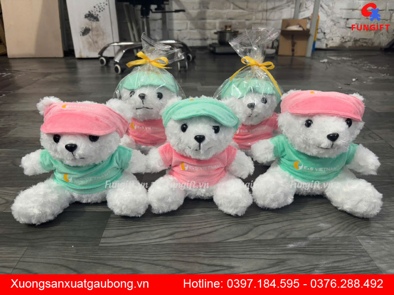 Gấu bông quà tặng in logo theo yêu cầu số lượng lớn giá rẻ